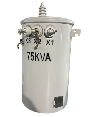 kopen 75KVA Pool zette Olietype Transformator7620v 13200V Enige Fase op online vervaardiging