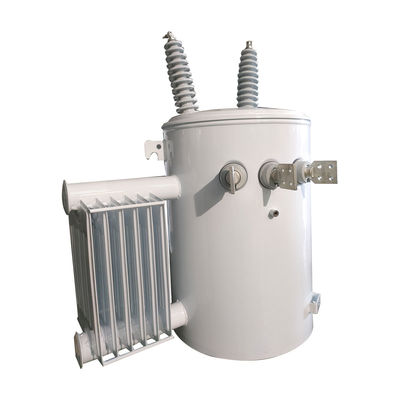 kopen Stepping Down-transformatoren met een enkele fase, gemonteerd op een paal, met een olieverspreiding 50kva 13,2kV online vervaardiging