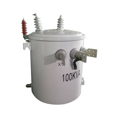 kopen Transformatoren van het olietype met een enkele fase van 100Kva 13,8Kv tot 0,24Kv online vervaardiging