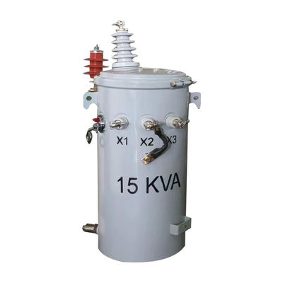 kopen 15kV-poolmontage Distributie enkelfasige transformator olie ondergedompeld 4160v tot 240v online vervaardiging