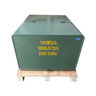 kopen 100kva enkelfasige pad gemonteerde loopvoedingstransformator 34,5kv 13,2kv 12,4 Kv online vervaardiging