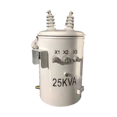 kopen 25kva enkelfasige olie gevulde paal gemonteerde distributietransformatoren 13,8KV tot 240V online vervaardiging