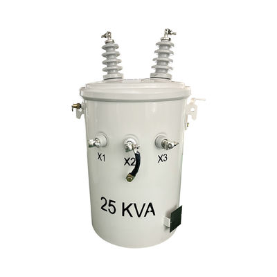 kopen 25kva enkelfasige vloeistof gevulde paal gemonteerde overheaddistributie transformator 12470v tot 480v online vervaardiging