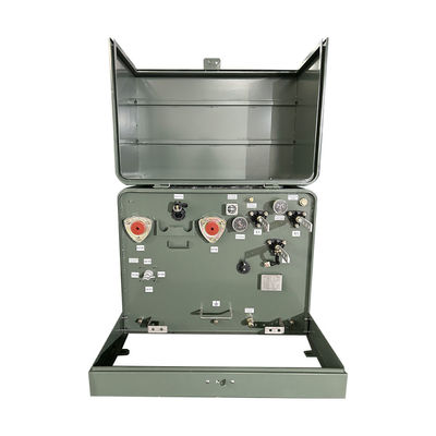 kopen 75kva 1 fase pad gemonteerd elektrische transformator olie ondergedompeld 12,4 KV tot 120 V aNSI IEEE online vervaardiging