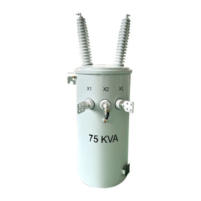 kopen 75 KVA enkelfasige transformator met olie op een paal 34500 V tot 120 V online vervaardiging