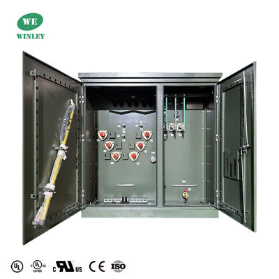 kopen 1500Kva Driefasen Pad gemonteerd Transformer Olie ondergedompeld 4160V Voldoet aan DOE 2016 ANSI / IEEE Normen online vervaardiging