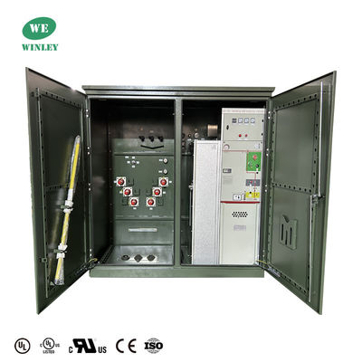 kopen 3000 Kva 3-fase pad gemonteerde transformator step-down 24940V & 12470V UL gecertificeerd Voldoet aan DOE 2016 ANSI IEEE-normen online vervaardiging