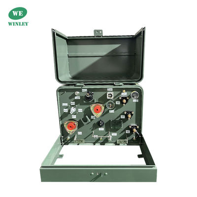 kopen 25kva Transformator met een enkelfasen pad, ondergedompelde transformator met olieverdeling, 12470V tot 240V ANSI IEEE 304SS tank online vervaardiging