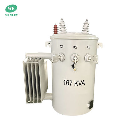 kopen 167Kva paal gemonteerde distributietransformator éénfasige stap naar beneden 12,47KV 2 draad Olie ondergedompeld IEEE-standaard online vervaardiging