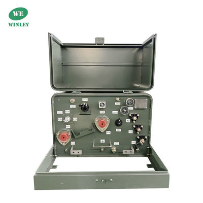 kopen 50kva transformer met een enkelfasen pad gemonteerd transformer met olie ondergedompeld 13800V ANSI / IEEE C57 online vervaardiging