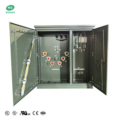 kopen 200Kva Driefasen Pad gemonteerde transformator Olie ondergedompeld 4160V tot 208V online vervaardiging