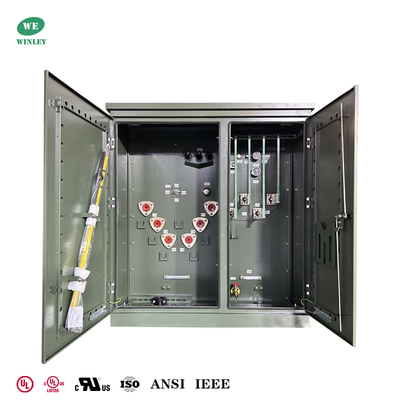 kopen UL vermeld 300Kva 3 fase Pad gemonteerde transformator 12.47KV tot 480V Radial Feed ASNI/IEEE normen online vervaardiging