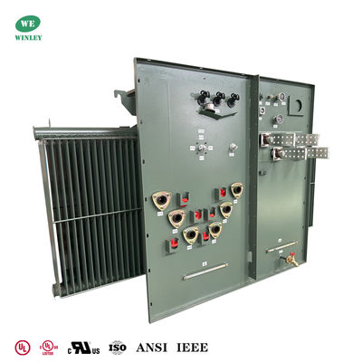 kopen UL Listed 2.5 MVA Three Phase Pad Mounted Transformer 2500KVA Oil-Immersed 12470V To 400V ANSI/IEEE Standards online vervaardiging