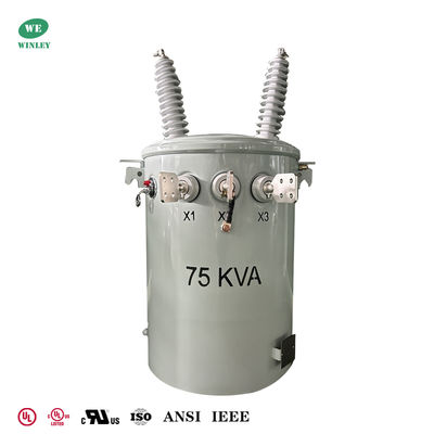 kopen 75Kva Single Phase Pole Mounted Transformer Overhead Distribution  Dual Windings 34500V to 120/240V UL/cUL Listed online vervaardiging