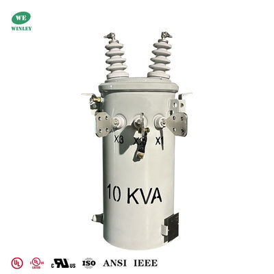 kopen 10KVA Single Phase Pole Mounted Distribution Transformer with Copper Windings and Grain-Oriented Steel Core for Compact Footprint online vervaardiging