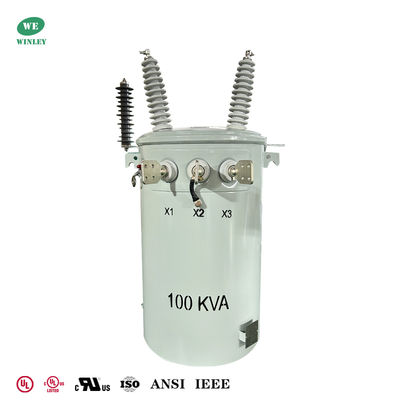 kopen Power Pole Transformer 100 Kva 34.5kv To 120v Dual Winding Oil Filled Distribution Transformers online vervaardiging