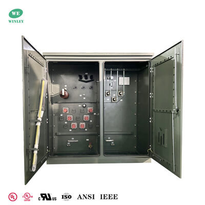 kopen Three Phase Pad Mounted Transformer 1000 KVA 34.5KV to 208Y/120 Oil Immersed Power Transformer with 65/60 ℃ Temperature Rise ANSI C57.12.34 Standard Dyn1 Vector Group online vervaardiging