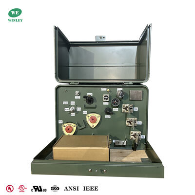 kopen Transformatoren met een enkele fase, gemonteerd op een pad, 25kva 12,47kv tot 120v online vervaardiging