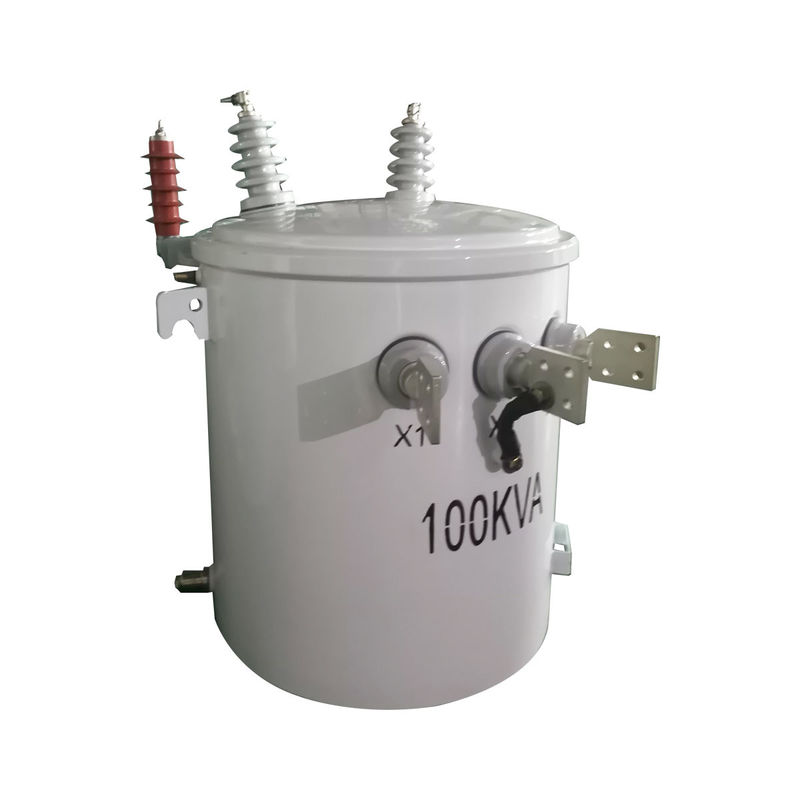 100Kva Single Phase Pole Mounted Oil Type Transformers 13.8Kv to 0.24Kv