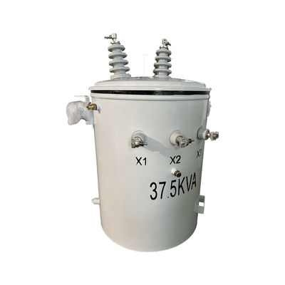 37.5kva Single Phase Pole Mount Transformer Olie Ondergedompelde elektriciteitsdistributie13.8kv Tot 240v