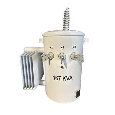 transformer met een krachtstaaf van 167kva, enkelfasige distributie-transformer met een krachtstaaf van 34500 V tot 240 V