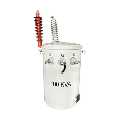 100KVA enkelfasige paal gemonteerde overheadverdelingstransformer ANSI / IEEE-standaard 13.8KV