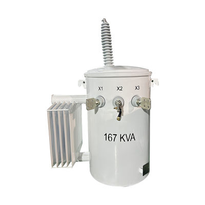 Eénfasige, op een paal gemonteerde distributietransformator met dubbele wikkeling 167Kva 34,5KV tot 120V