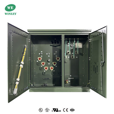 1000Kva Driefasige pad gemonteerde transformator 304SS Distributie 12000V Olie ondergedompeld UL / CUL gecertificeerd
