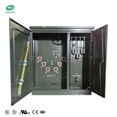 UL-gecertificeerde 300Kva Pad Mount Driefasige Olie ondergedompelde distributietransformator 12470V tot 480V Met CT ANSI IEEE DOE 2016-normen