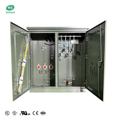 1300Kva Pad gemonteerd Drie fase Olie ondergedompeld Distributie Transformer 13.8KV tot 480V Met UL gecertificeerd