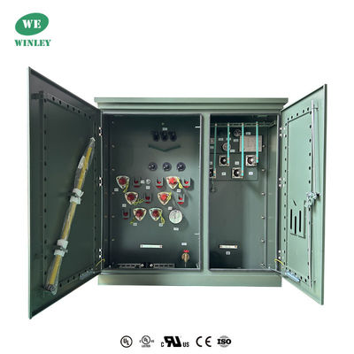 3 fase pad gemonteerde transformator olie ondergedompelde distributie 500Kva 12870V ANSI IEEE normen