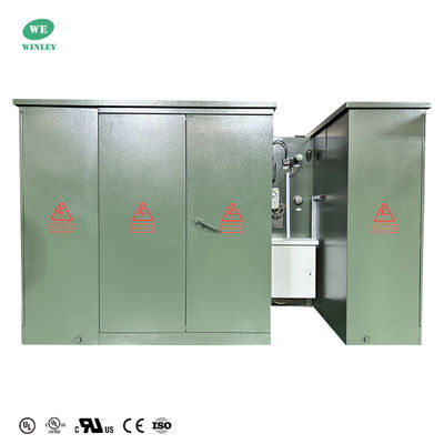 5MVA BESS Toepassingstransformator Driefasige pad gemonteerde transformator Stap up 5000Kva 12000V tot 480Y/277
