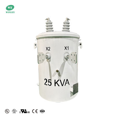 UL-certificering 25 Kva Single Phase Pole Mounted Transformer Power Overhead Distribution Oil Immerged Transformer 12470V tot 480V DOE 2016