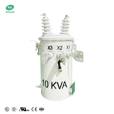 Middenspanning 10KVA Olie-gedompelde Eenfasige Paalmontage Transformator Vermogenstransformator 12470V Naar 120V