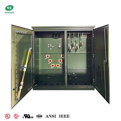 UL/CUL-certificering Driefasige Opbouwtransformator 3750 kVA 12,47 kV naar 480 V Voor Stroomverdeling Middenspanning