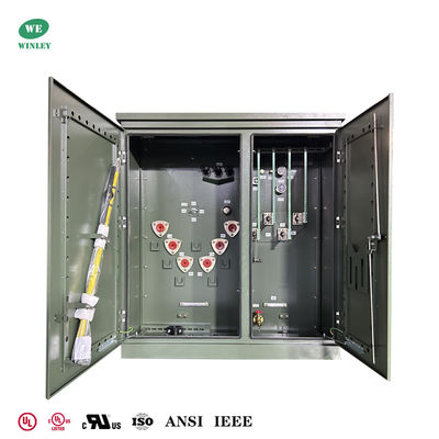 UL vermeld 300Kva 3 fase Pad gemonteerde transformator 12.47KV tot 480V Radial Feed ASNI/IEEE normen