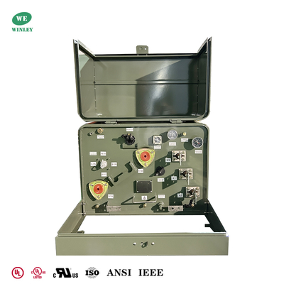 IEEE Standaard UL Gecertificeerde 25Kva 1 Fase Op Voet Gemonteerde Stroomverdelingstransformator 12470V