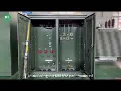 UL-lijst 600Kva 3 fase pad gemonteerde transformator olie ondergedompeld 34,5KV tot 480V Efficiënte stroomverdeling