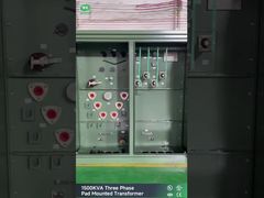 UL-gecertificeerde 1500 kVA driefasige transformator op voetstuk voor stroomverdeling